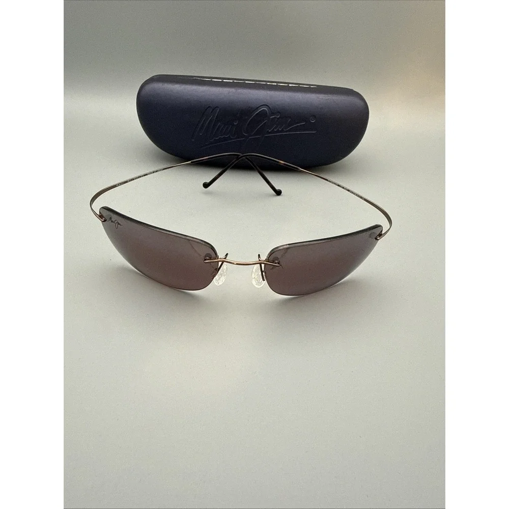 RARE Maui Jim MJ-SPORT  MJ-502-02  PURE TITANIUM Frames/Rimless includes MJ Case